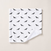 Black crows Bathroom Towel Set    (Wash Cloth)