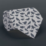 Black Crows Birds Gray Patterned Neck Tie<br><div class="desc">This patterned necktie is perfect for bird lovers. It features realistic style illustrations of crows in dark charcoal gray set against a speckled light gray background.</div>