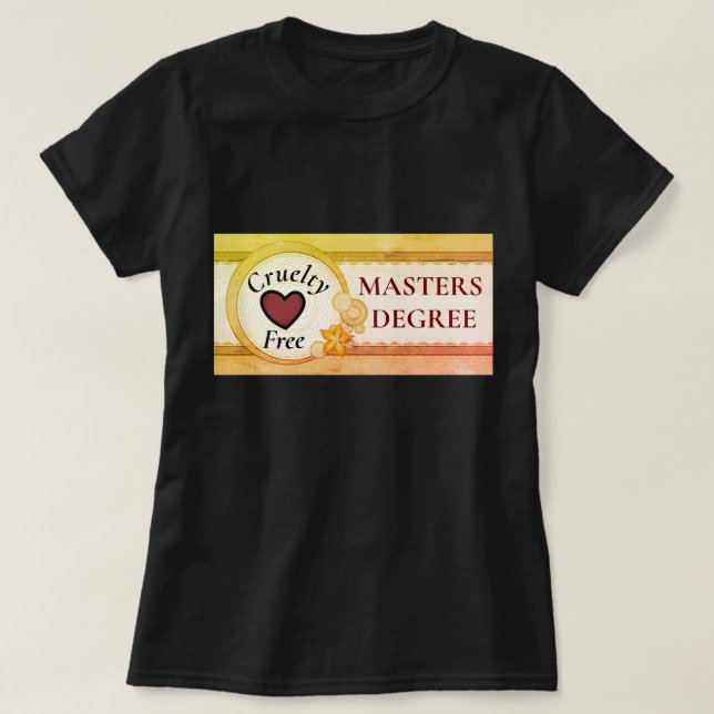Black Cruelty Free Animal Rights Women's T-shirt (Design Front)