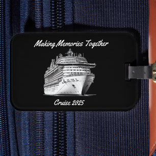 Black Cruise Memories  PERSONALIZE Luggage Tag