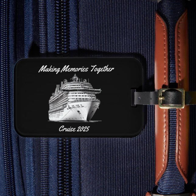  Black Cruise Memories  PERSONALIZE Luggage Tag (Front Insitu 4)
