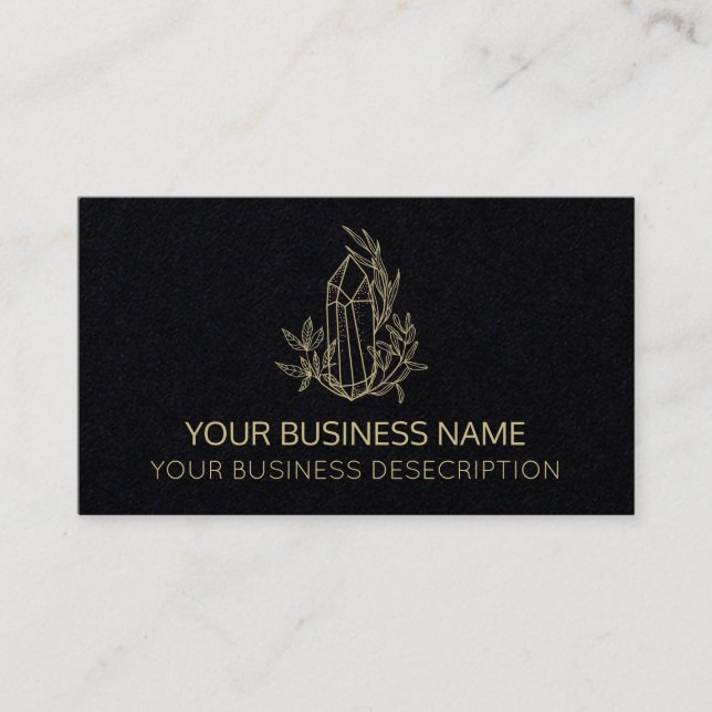 Black Crystal Social Media Business Card (Front)