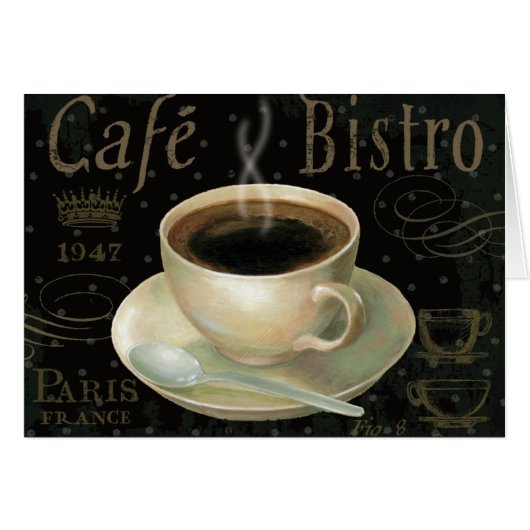 Black Cup of Coffee Cards (Front Horizontal)