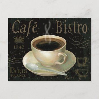 Black Cup Of Coffee Postcard by wildapple at Zazzle
