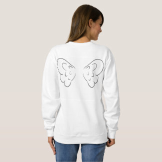 Black Cupid Wings, With A Heart in The Front  Sweatshirt