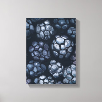 Black Currant Painting - Still-Life Illustration Canvas Print