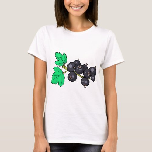 Black currants Fruit Food Vegan Vegetarian T_Shirt