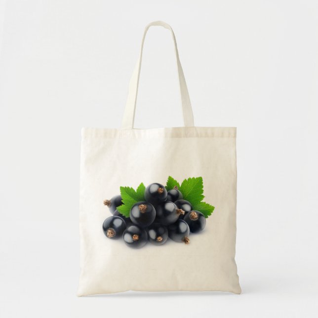 Black currants tote bag (Front)