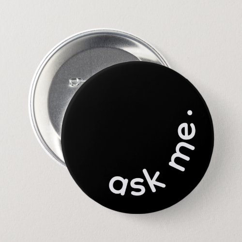 Black Curvature Ask Me Customer Service Button