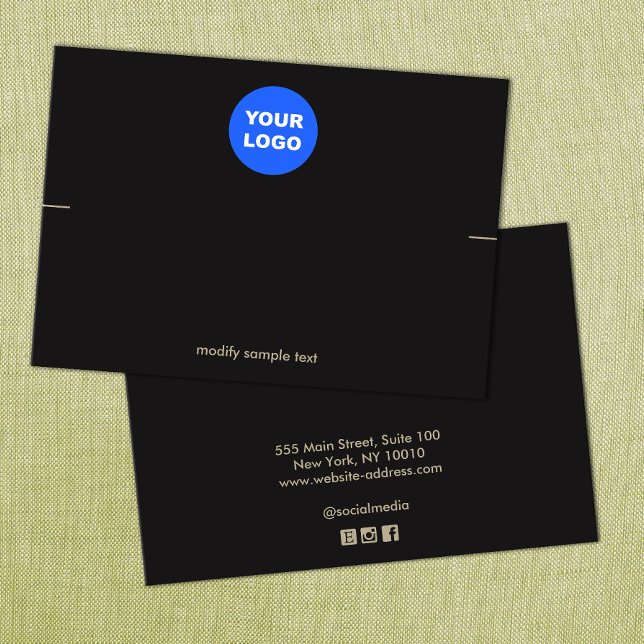 Black Custom Add Your Logo  Bracelet Display Card (Creator Uploaded)