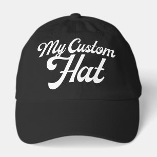 BLACK Custom Baseball Cap Blank Template (Dad Cap)