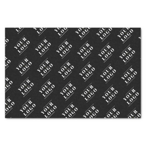 Black Custom Branded Tiled Logo Message Tissue Paper