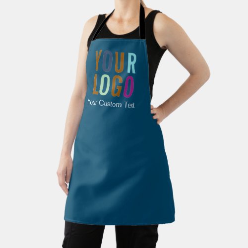 Black Custom Business Apron with Logo Personalized