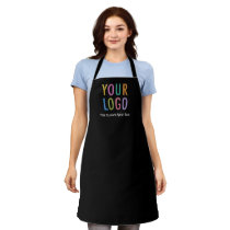 Black Custom Business Apron with Logo Personalized Black Custom Business Apron with Logo Personalized