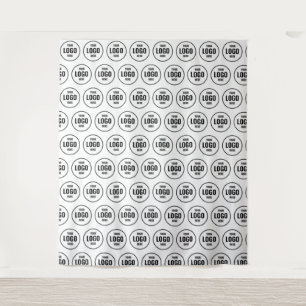 Black Custom Business Logo Backdrop Minimal