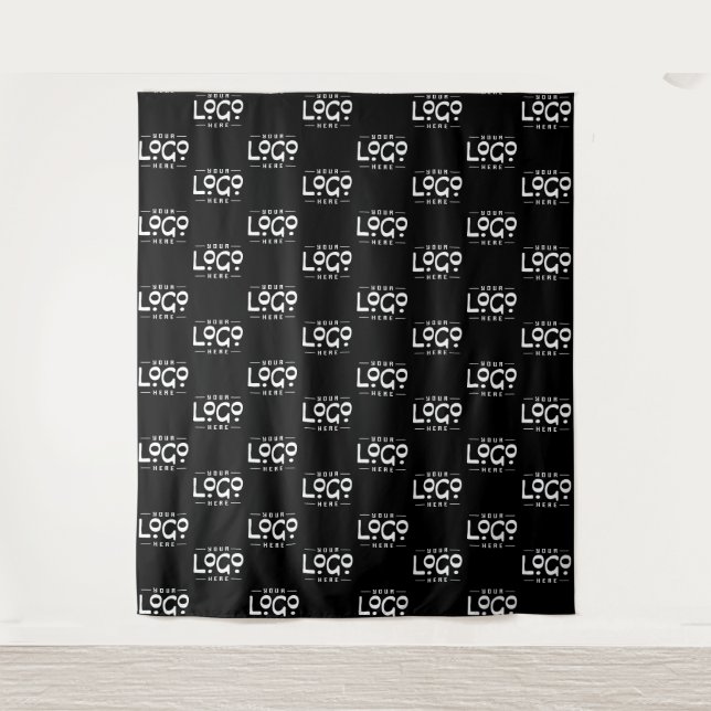Black Custom Business Logo Backdrop Minimal (Front)