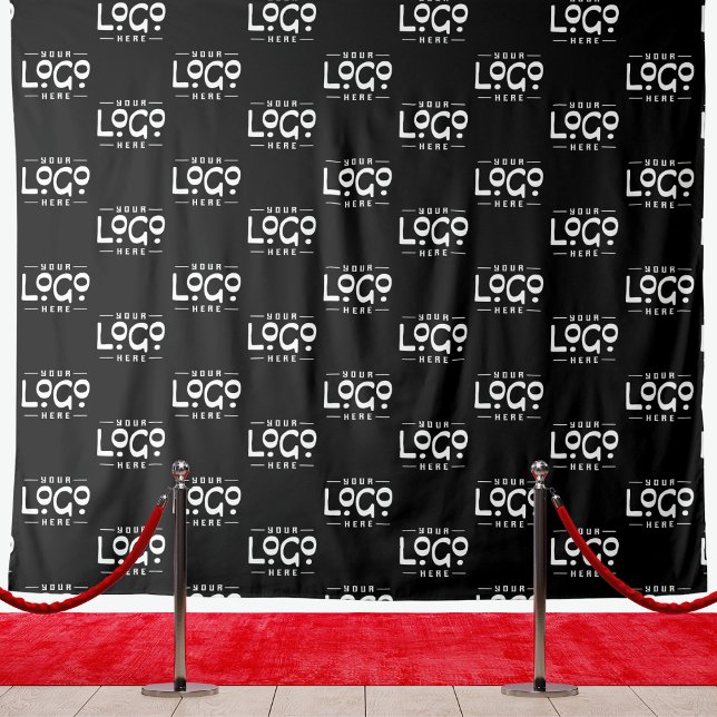 Black Custom Business Logo Backdrop Minimal (Creator Uploaded)