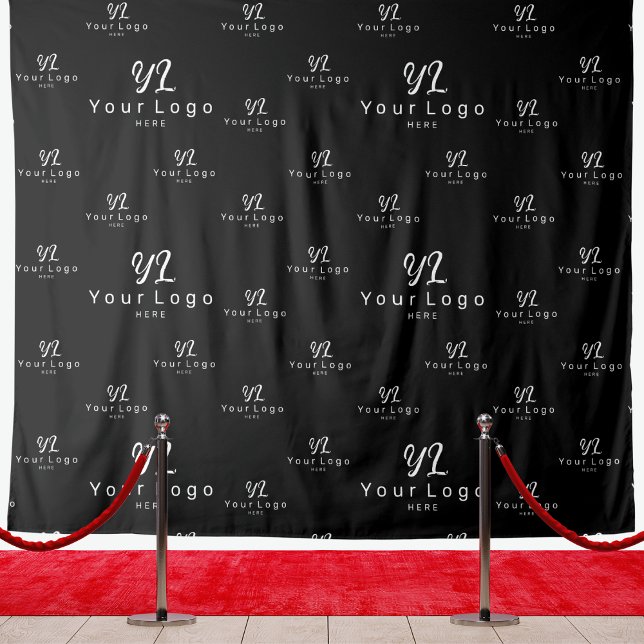 Black Custom Business Logo Backdrop Trade show (Creator Uploaded)