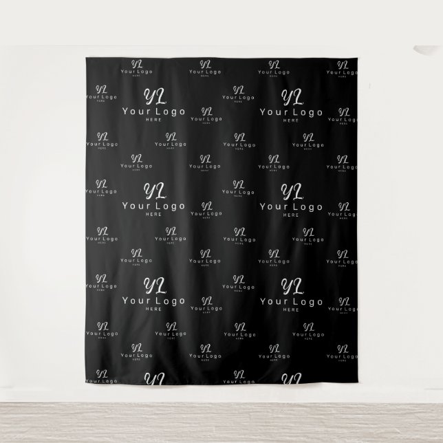 Black Custom Business Logo Backdrop Trade show (Front)