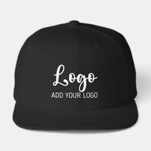 Black Custom Business Logo Classic Snapback Visor