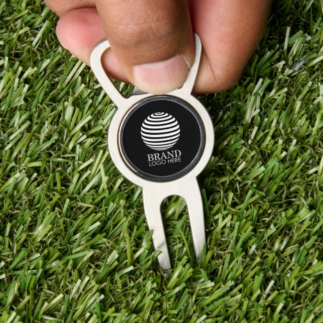 Black Custom Business Logo Company Corporate Divot Tool (Insitu 1)