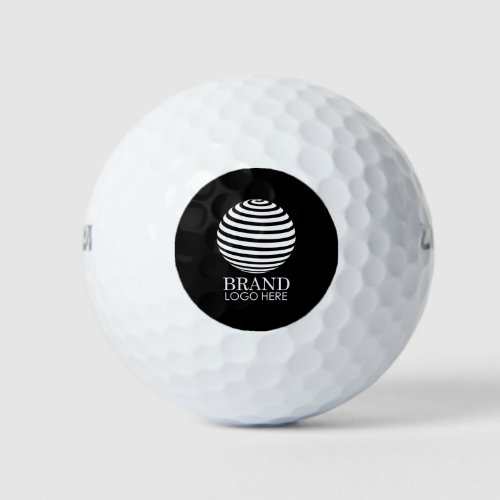 Black Custom Business Logo Company Corporate Golf Balls