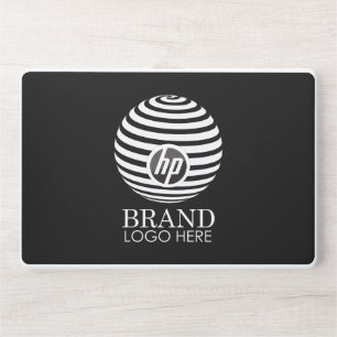 Black Custom Business Logo Company Corporate HP Laptop Skin