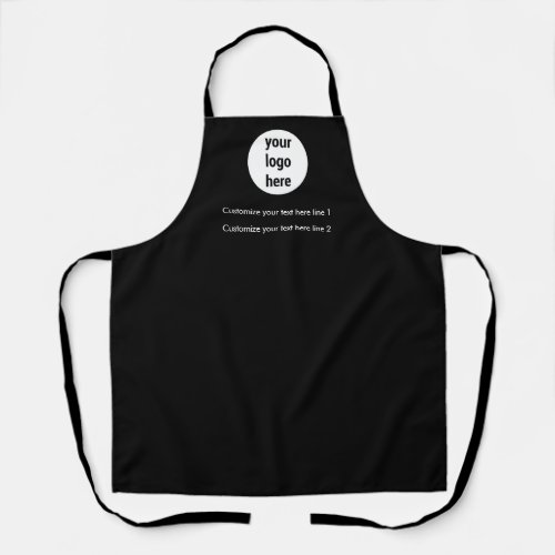 Black Custom Business Logo Company Promotional  Apron