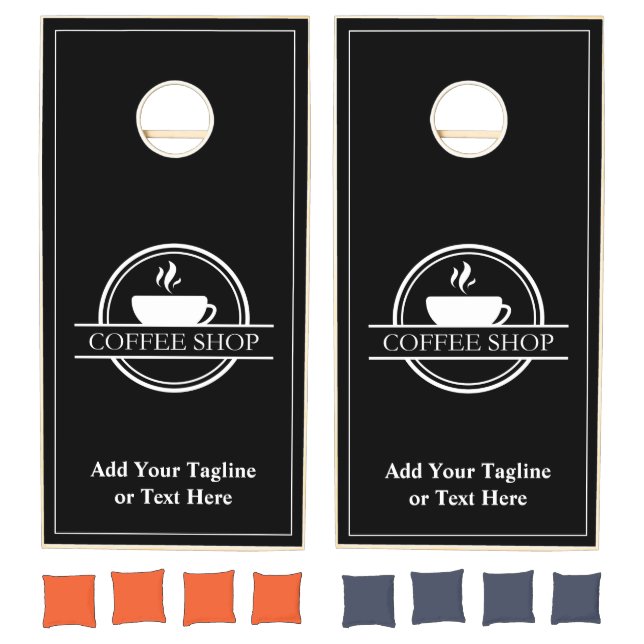 Black Custom Business Logo Cornhole Set (Set)
