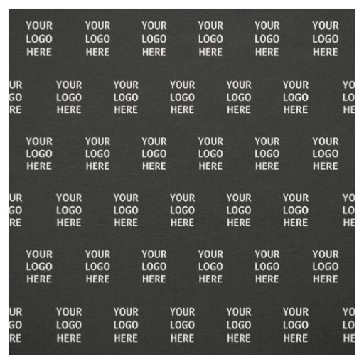 Black Custom Business Logo Create Your Own Fabric