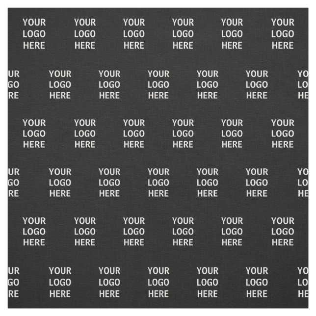 Black Custom Business Logo Create Your Own Fabric (Swatch)