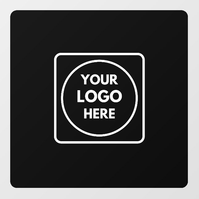 black Custom Car Cling | Personalized logo (Sheet)