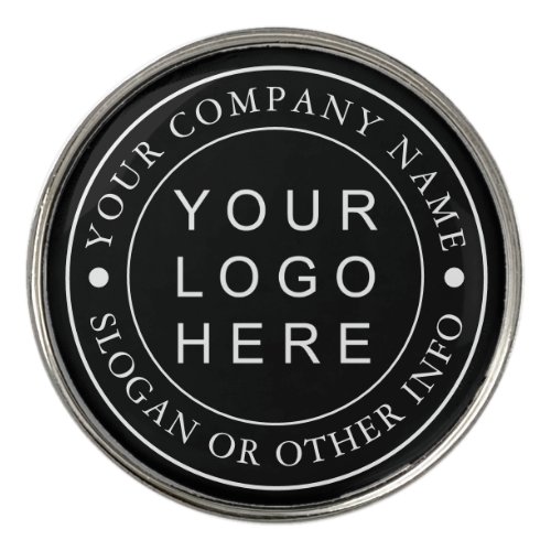 Black Custom Company Business Circle Logo Golf Ball Marker