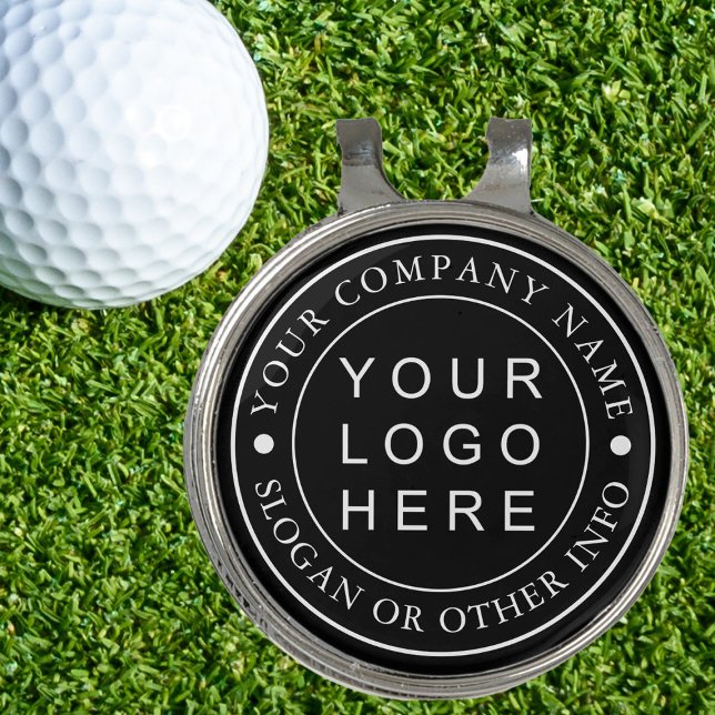 Black Custom Company Business Circle Logo  Golf Hat Clip (Creator Uploaded)