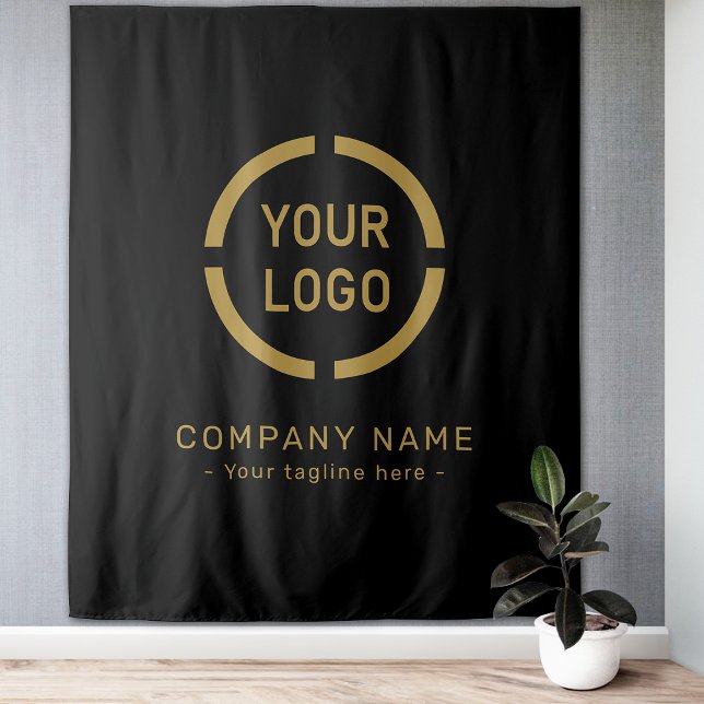 Black Custom Company Logo Backdrop For Events (Black Custom Company Logo Backdrop For Events)