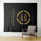 Black Custom Company Logo Backdrop For Events