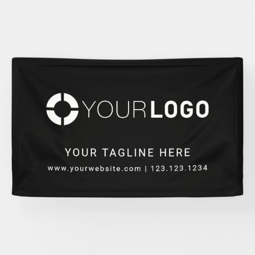 Black Custom Company Logo Event Displays Banner