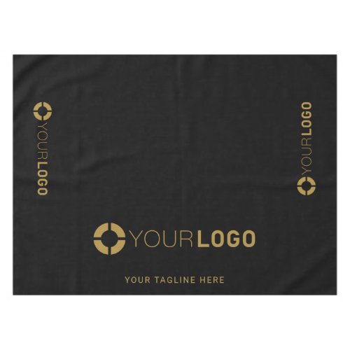 Black Custom Company Logo Promotional Display Tablecloth