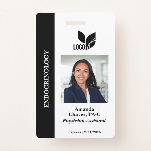 Black Custom Employee ID Photo Name Badge