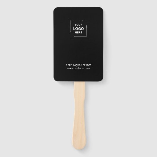 Black Custom Event Branding Style Hand Fan
