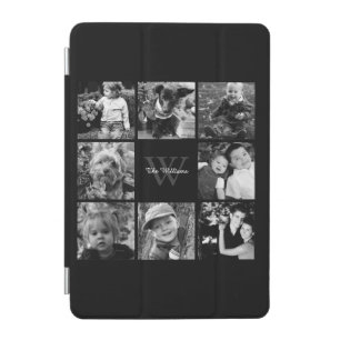 Black Custom Family Photo Collage iPad Mini Cover