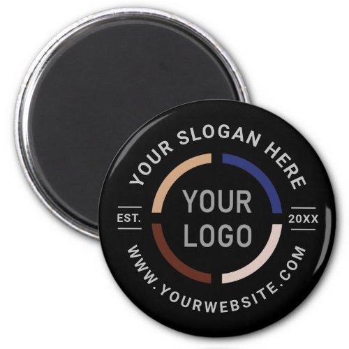 Black custom logo branded promotional magnet