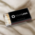 Black Custom Logo branded promotional Matchboxes | Zazzle