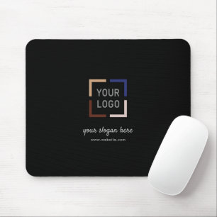 Black custom Logo branded promotional Mouse Pad