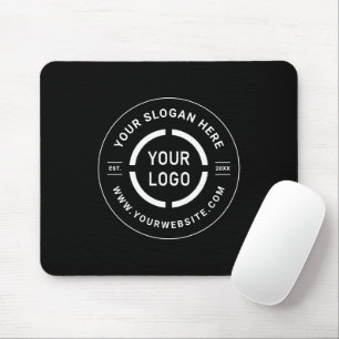 Black custom Logo branded promotional Mouse Pad