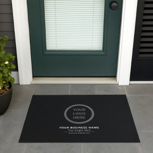 Black Custom Logo Business Promotional Entryway Doormat