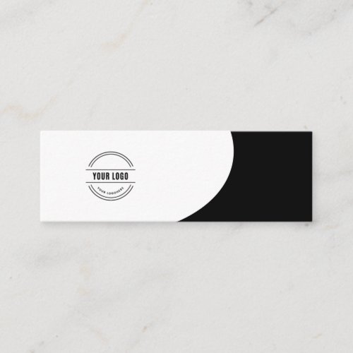 Black custom logo elegant square professional   mini business card