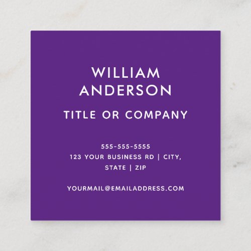 Black custom logo elegant square professional   square business card