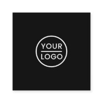 Black custom logo, elegant, square, professional square business card Black custom logo, elegant, square, professional square business card