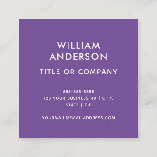 Black custom logo elegant square professional   square business card